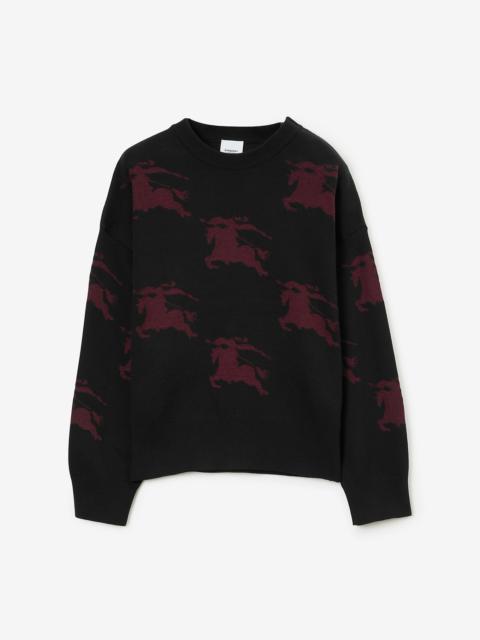 Burberry EKD Cotton Silk Jacquard Sweater