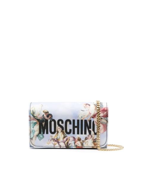 Moschino Fresco-print chain-link purse