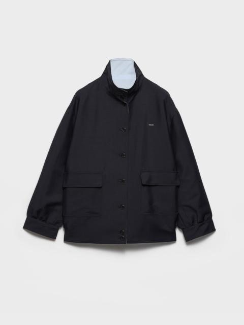 Prada Kid mohair and poplin jacket