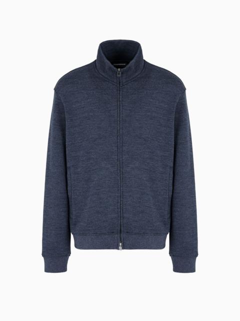 Travel Essentials virgin wool-blend jersey full-zip cardigan