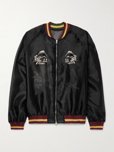 Kapital Souvenir Embroidered Organza Bomber Jacket