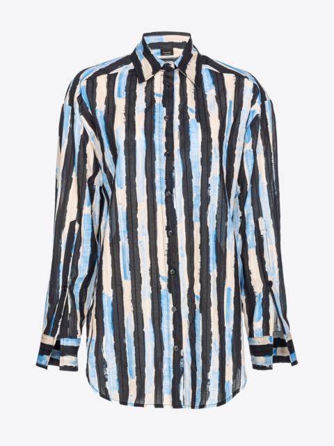 SHIRT WITH PAINT-STRIPE PRINT