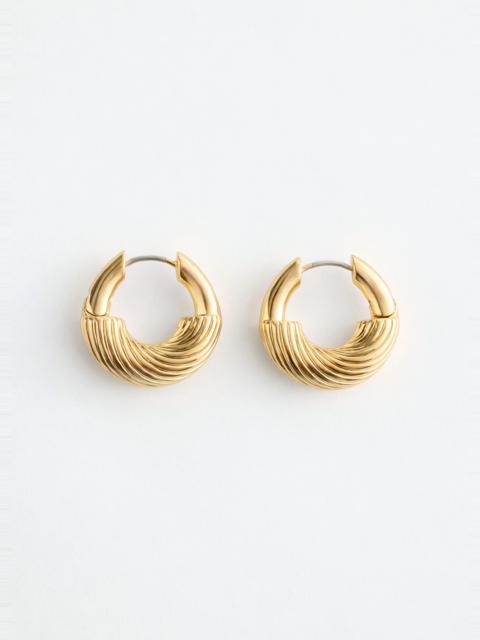 & Other Stories Ridged Hoop Earrings