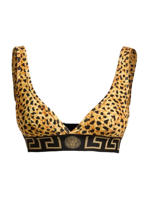 VERSACE Women's Cheetah-Print Jersey Bra - Neutral