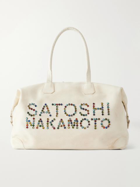 SATOSHI NAKAMOTO Studded Embellished Leather Weekend Bag