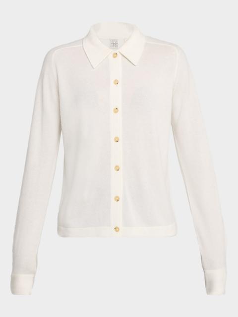 TOTEME Cashmere Knit Button-Front Cardigan