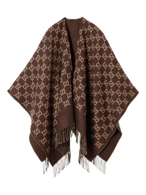 GUCCI monogram-pattern cape