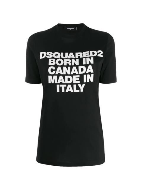 DSQUARED2 Born In Canada Made In Italy Cotton T-Shirt "Black" S75GD0023-S22427-900