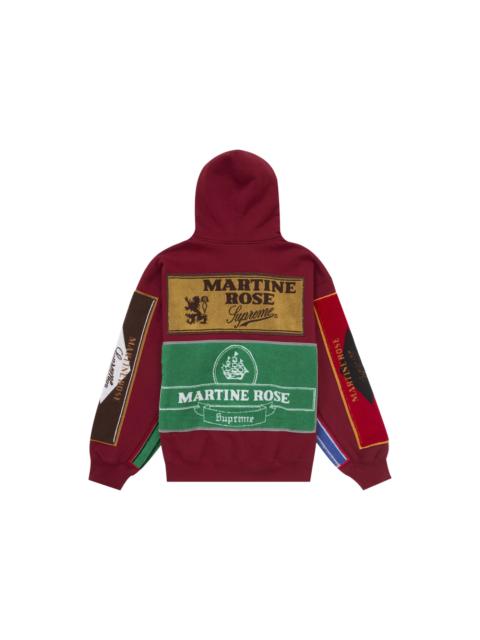Supreme Martine Rose Towel Zip Up Hooded Sweatshirt Cardinal