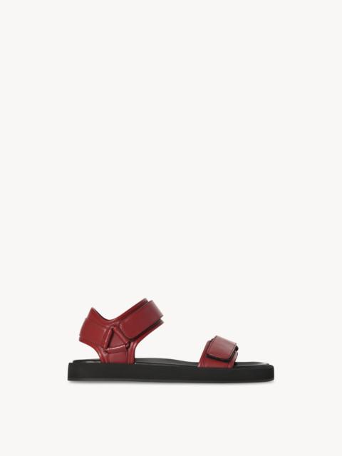 The Row Hook and Loop Sandal in Leather