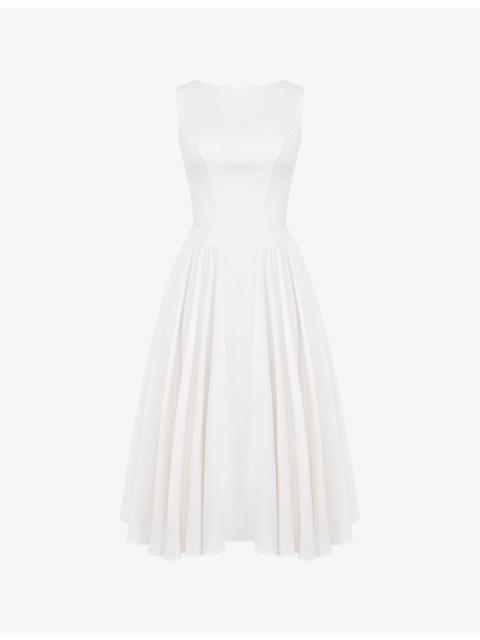 House of CB Cindy cut-out woven midi dress