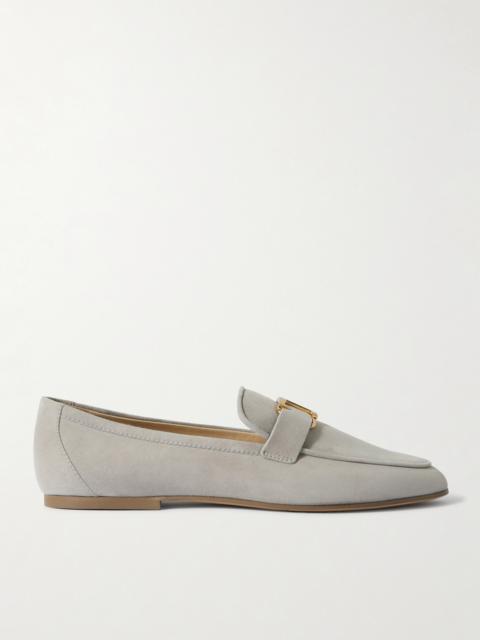 Tod's Embellished Nubuck Loafers