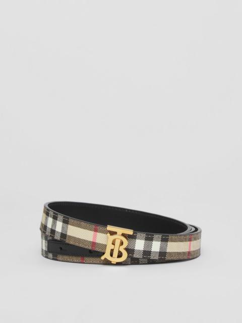Burberry Reversible Vintage Check and Leather Belt