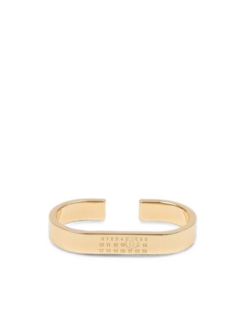 MM6 Maison Margiela gold double Numeric ring