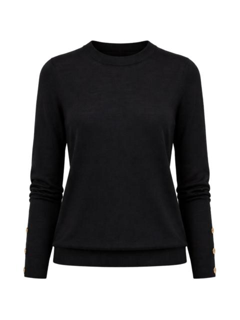 MICHAEL KORS button-embellished round neck sweater