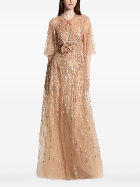 ELIE SAAB beaded embroidered cape