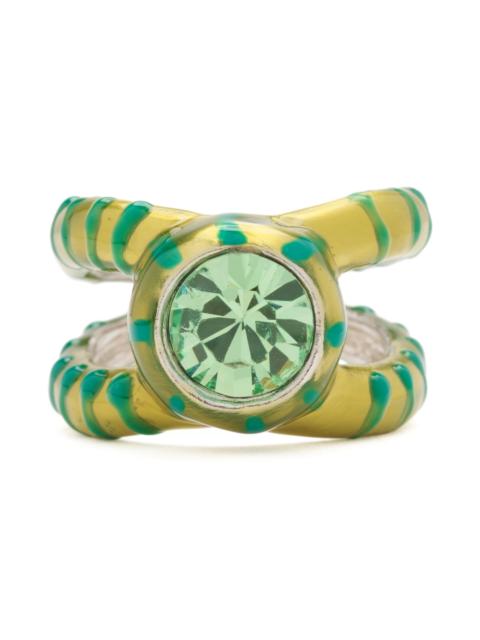Collina Strada OLIVE STRIPE CULLEN RING