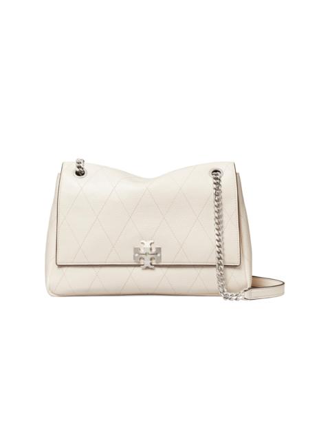 TORY BURCH Women's Charlie Quilted Leather Crossbody Bag - Light Cream