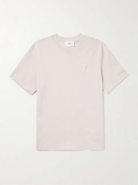 AMI Paris Logo-Embossed Cotton-Jersey T-Shirt