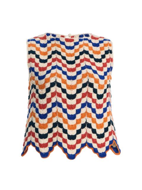 ESCVDO Exclusive Nieva Crocheted Cotton Top multi