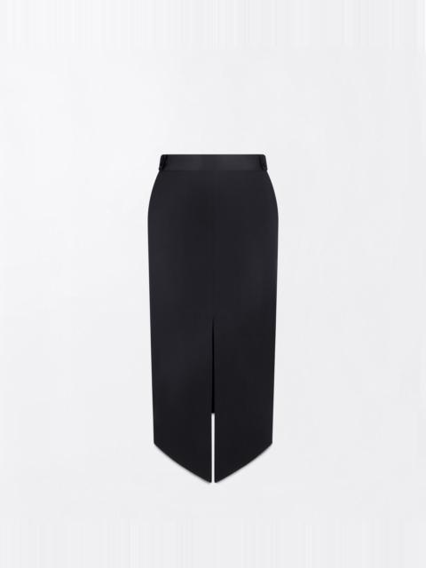 TOM FORD SATIN TAILORED TUXEDO PENCIL SKIRT WITH BUTTON DETAILS