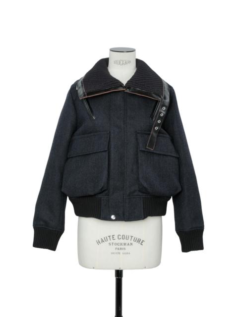 sacai Double-Faced Herringbone Puffer Blouson
