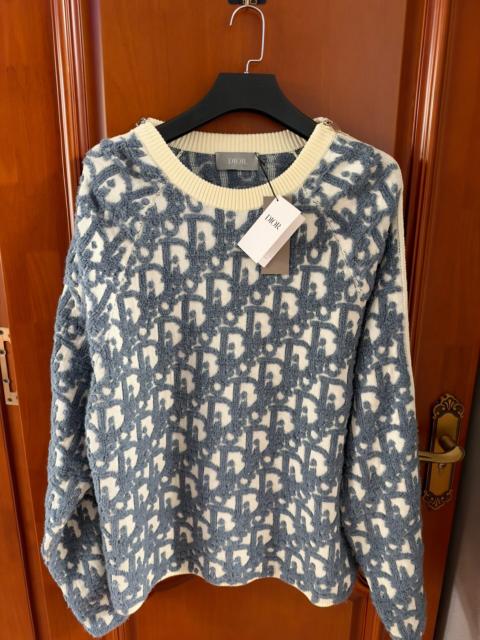 Dior Dior Oblique Zip-Up Knit Sweater