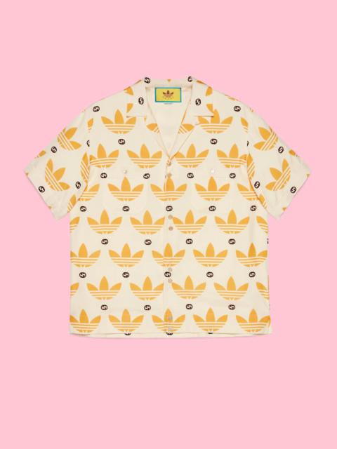 GUCCI adidas x Gucci Trefoil print bowling shirt