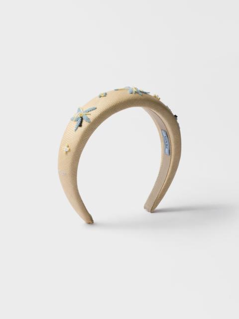 Prada Embroidered fabric headband