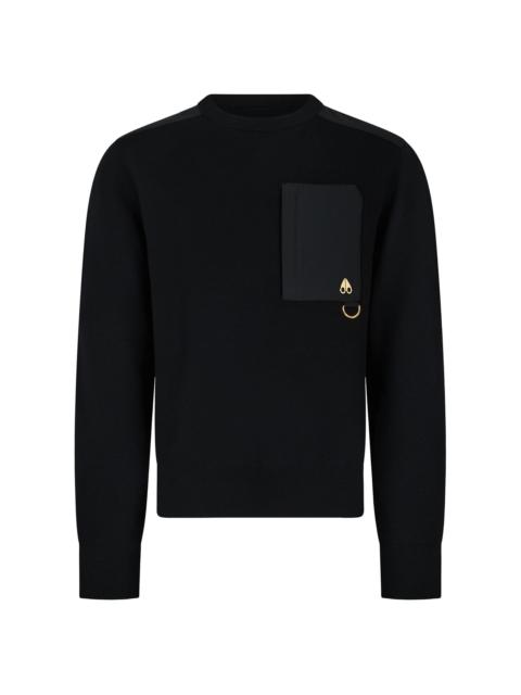 MOOSE KNUCKLES Men's Elowan Accented Sweater - Black