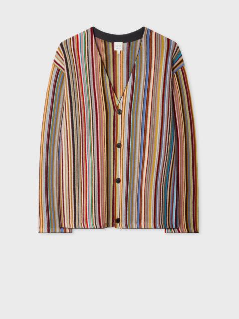 Paul Smith 'Signature Stripe' Merino Wool-Blend Cardigan
