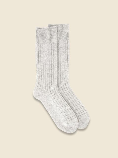 ROTOTO® Cotton Wool Rib Sock - Ash Gray