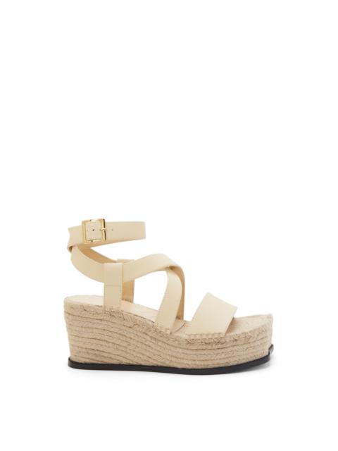 Petal espadrille sandal in calfskin