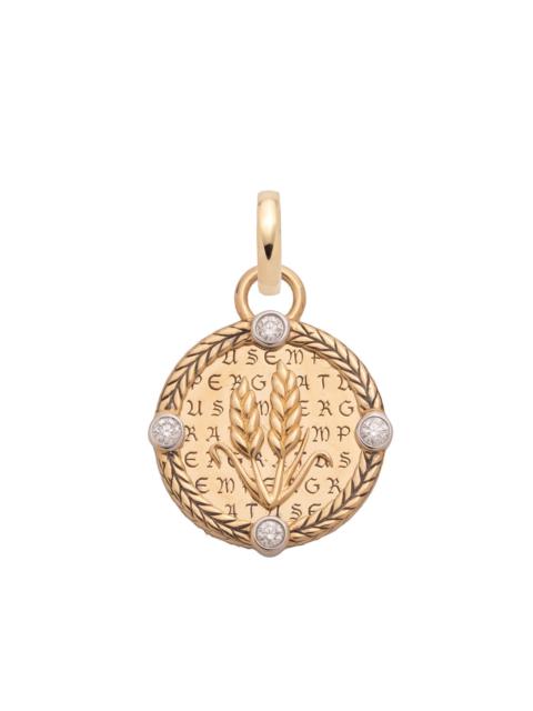 FOUNDRAE Diamond Infinite Gratitude Braided Wheat Baby Medallion
