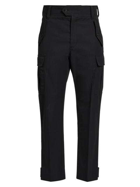 Alexander McQueen Men's Straight-Leg Cargo Trousers - Black