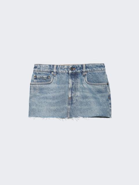 Miu Miu Denim Mini Skirt Blue