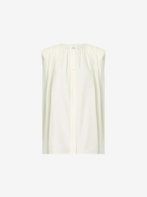 Loulou de Saison Loulou De Saison Anca Gathered Blouse - Ivory
