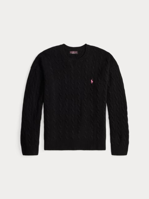 Polo Ralph Lauren Pink Pony Relaxed Fit Cable-Knit Sweater
