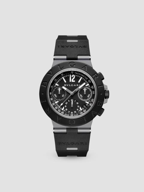 BVLGARI Women's Lucea Aluminum, Titanuim & Rubber Chronograph Watch/41MM - Black