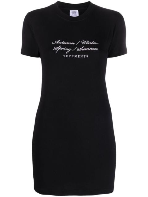 VETEMENTS graphic-print T-shirt minidress