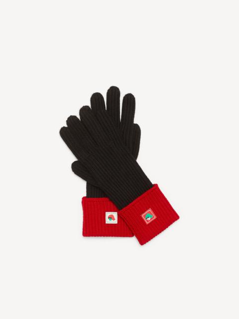 KENZO 'Takada' Crest wool gloves