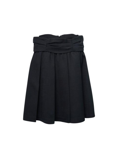 SHUSHU/TONG Draped Waist Wide-Pleat Skirt