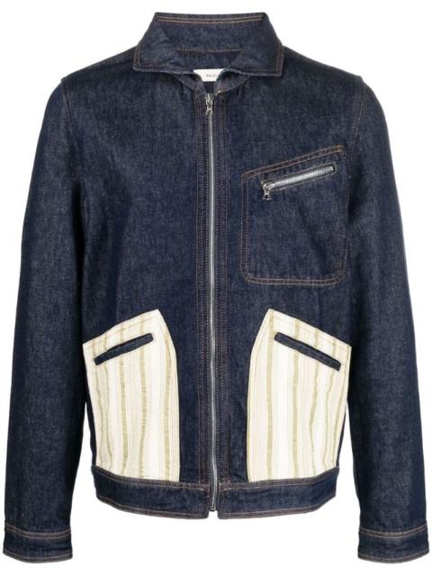 contrast-panel denim jacket