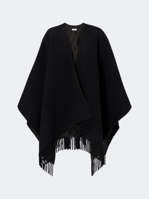 FENDI Reversible wool and cashmere poncho