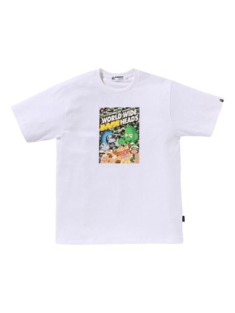 A BATHING APE® A Bathing Ape Heads Flyer Tee 'White' 1K70-109-007-WHITE