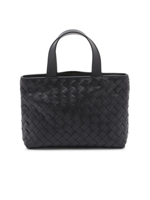 Bottega Veneta Men's Mini Intrecciato Leather Zip Tote Bag - Midnight