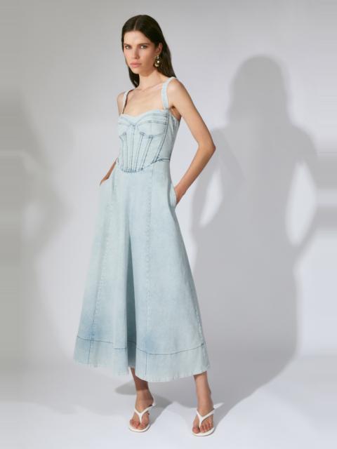 BARDOT Lilah Denim Midi Dress In Light Denim