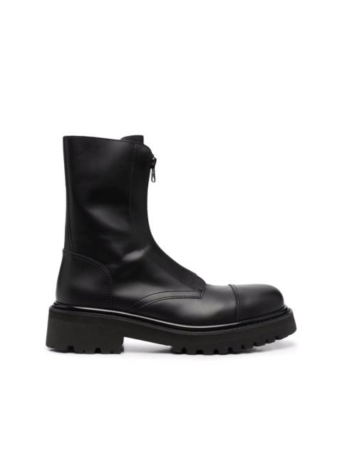 VETEMENTS zip-up leather boots