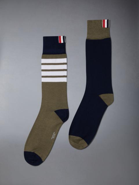 Funmix Cotton 4-Bar Mid Calf Socks