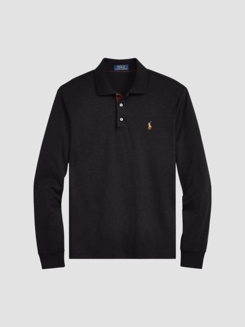 Polo Ralph Lauren Men's Cotton Interlock Long-Sleeve Polo Shirt - Polo Black